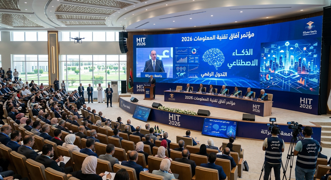 انطلاق النسخة الثانية من مؤتمر "آفاق تقنية المعلومات" بمصراتة لمناقشة أطر الذكاء الاصطناعي والتحول الرقمي